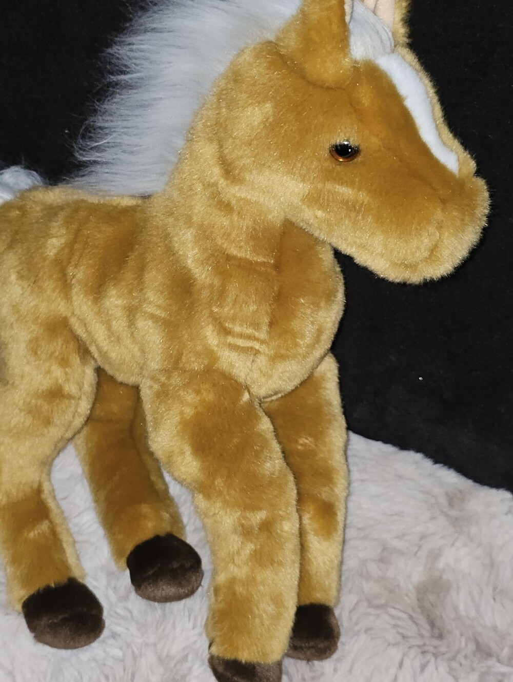 Douglas Cuddle Toys Tan And Brown Horse 12" Tall 13" Length